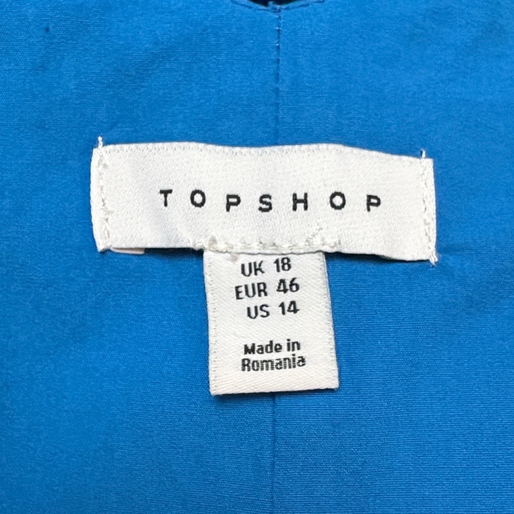 Topshop deep V poplin midi dress - Picture 5 of 6